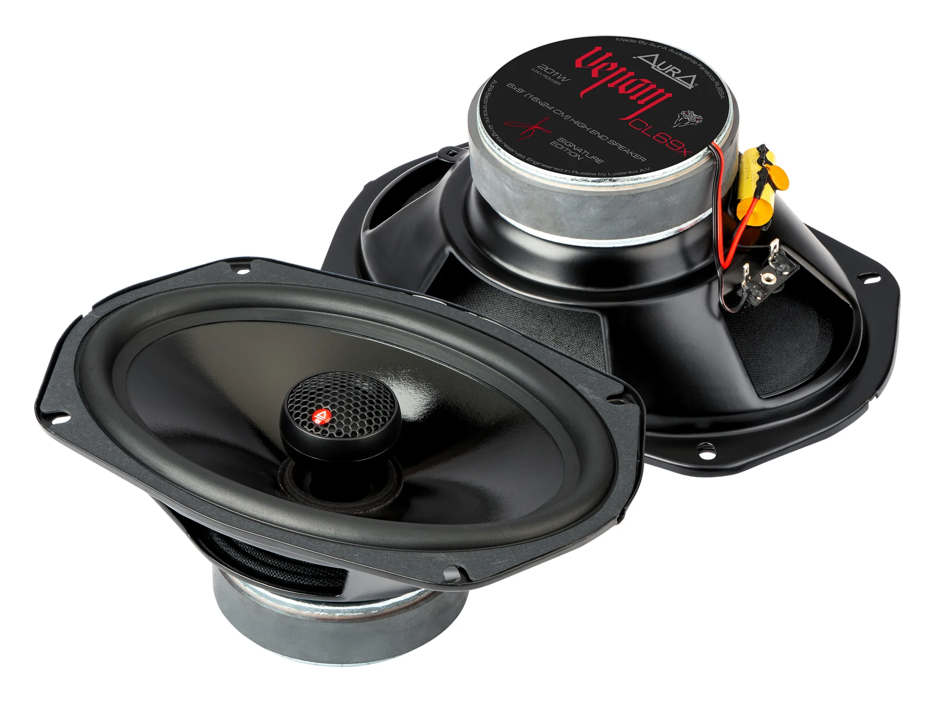 динамики коаксиальные 15х22см (6х9") Aura VENOM-CL69X